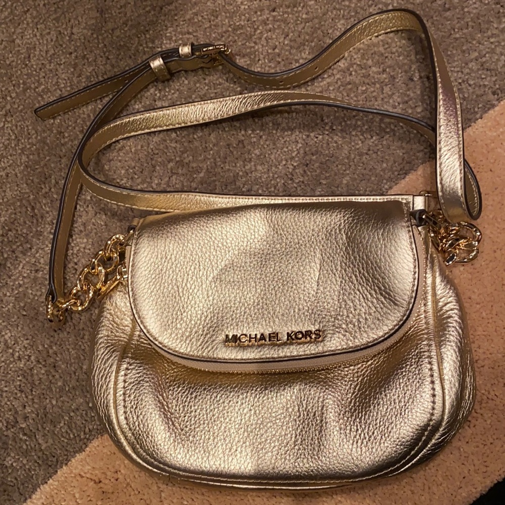 Gold Michael Kors purse